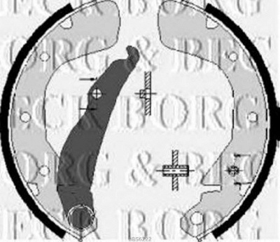 BORG & BECK bbs6222 -  Комплект тормозных колодок